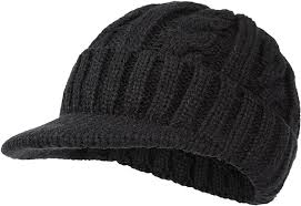 Unisex Strickmütze für den Winter mit Krempe