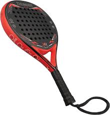 XQMax Thunder Padel Racket 2.0 - Anfänger-Racket in Schwarz/Rot mit Handgelenkband