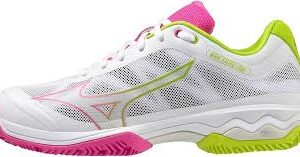 Mizuno Wave Exceed Light Damen Padelschuh Weiß/Pink/Grün