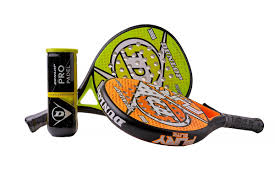 Pack 2 Palas Padel Dunlop Fury + Bote de Pelotas (Amarilla y Naranja)