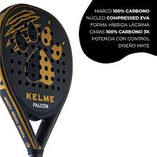 Palas de Pádel Kelme Falcon 100% Carbono 3K - Nivel Profesional