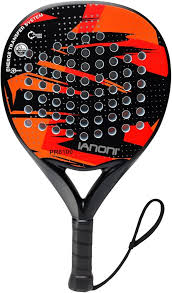 Raqueta de Tenis de Paleta de Fibra de Carbono con Espuma EVA - Rojo