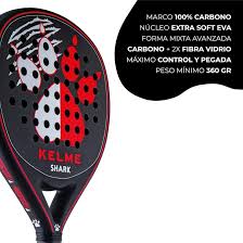 Pala de Pádel Profesional Kelme Shark 100% Carbono 3K