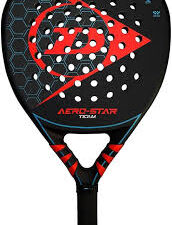 Dunlop Aero-Star Team Padel Racket, Svart/Röd